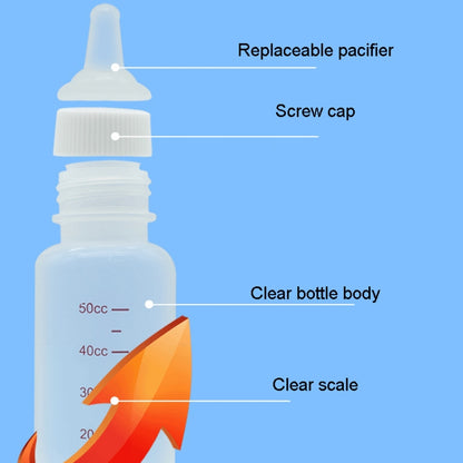 Newborn Pet Soft Nipple Milk Bottle Set Puppy Cats Feeding Supplies, 3pcs /Set 50ml, 6pcs /Set 50ml