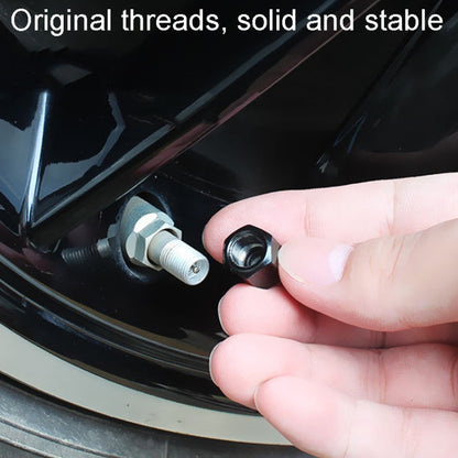 4pcs /Set Skeleton Metal Tire Valve Caps Automobile Modification Universal Valve Core Cover