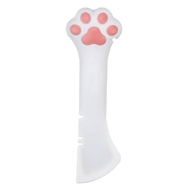Cartoon Cats Paw Design Can Opener Multi-Function Can Opener Pet Tableware, Spoon (White), Spoon (Gray)