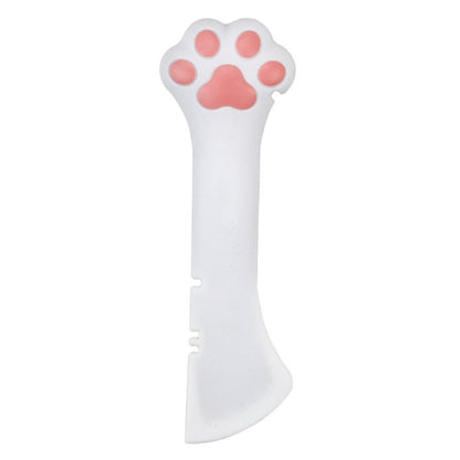 Cartoon Cats Paw Design Can Opener Multi-Function Can Opener Pet Tableware, Spoon (White), Spoon (Gray)