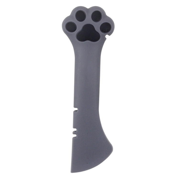 Cartoon Cats Paw Design Can Opener Multi-Function Can Opener Pet Tableware, Spoon (White), Spoon (Gray)