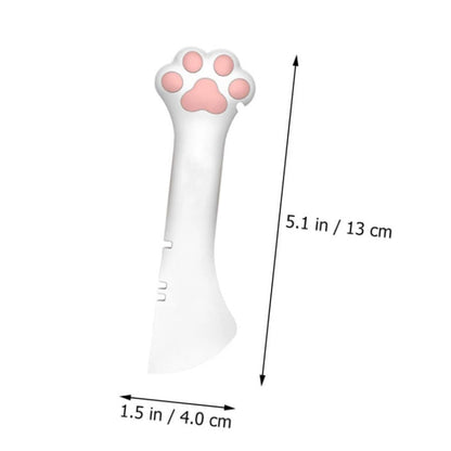 Cartoon Cats Paw Design Can Opener Multi-Function Can Opener Pet Tableware, Spoon (White), Spoon (Gray)
