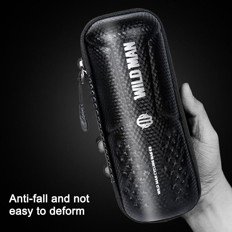 WILD MAN E3 EVA Hard Shell Bicycle Tool Storage Bag Cycling Equipment, E3 (Carbon Pattern)
