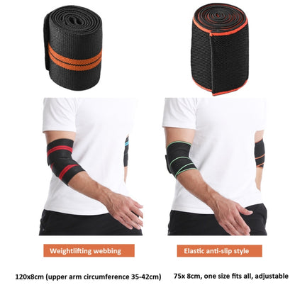 Compression Elbow Bandage Wrap Sports Elbow Protector 120x8cm, 120x8cm