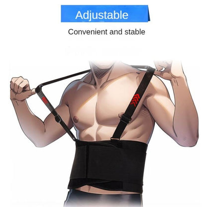 Sports Back Support Belt Waist Pain Protection Belt with Suspender Strap for Heavy Lifting, S, M, L, XL, XXL, XXXL
