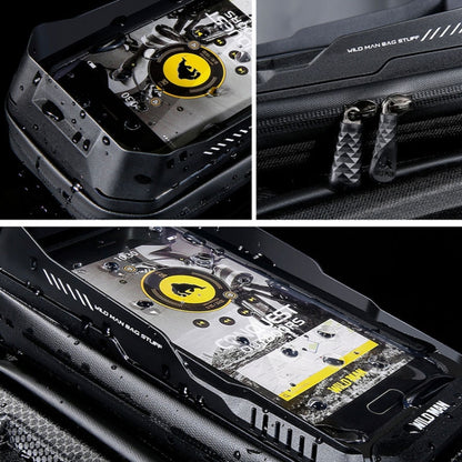 WILD MAN XT6 1.2L Mountain Bike EVA Hard Shell Waterproof Phone Touch Screen Top Tube Bag, XT6 (Solar), XT6 (Twill)