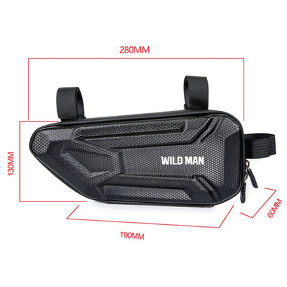 WILD MAN XT4 1.2L EVA Hard Shell Bicycle Triangle Bag Electric Vehicle Side Bag, XT4 (Sun), XT4 (Twill)