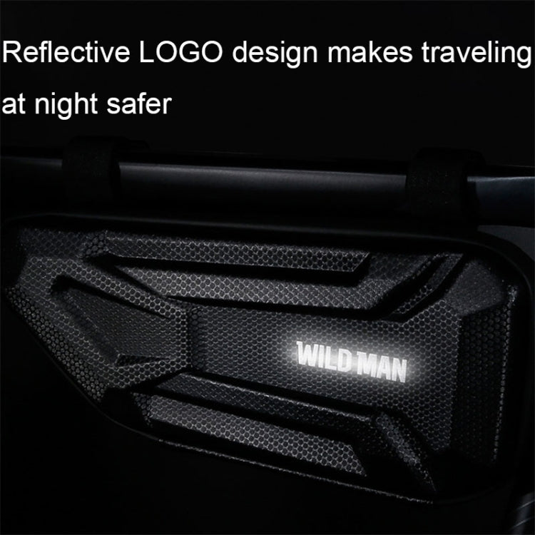 WILD MAN XT4 1.2L EVA Hard Shell Bicycle Triangle Bag Electric Vehicle Side Bag, XT4 (Sun), XT4 (Twill)