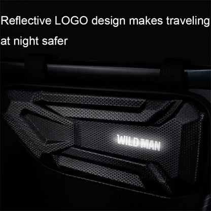 WILD MAN XT4 1.2L EVA Hard Shell Bicycle Triangle Bag Electric Vehicle Side Bag, XT4 (Sun), XT4 (Twill)
