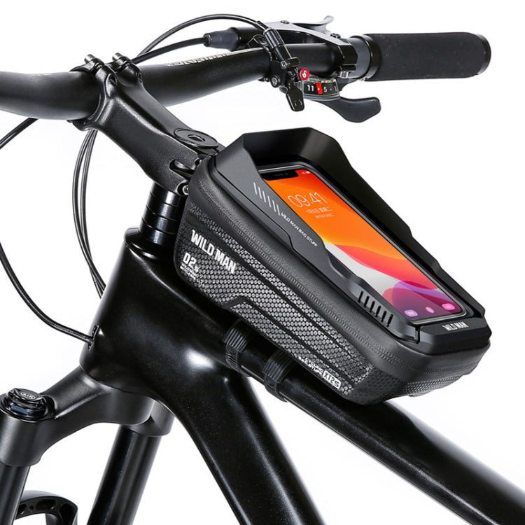 WILD MAN XT2S 1L EVA Hard Shell Mountain Bike Front Beam Bag Cycling Waterproof Phone Bag, XT2S