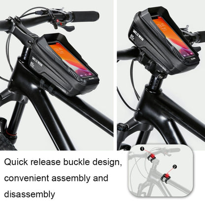 WILD MAN XT2S 1L EVA Hard Shell Mountain Bike Front Beam Bag Cycling Waterproof Phone Bag, XT2S