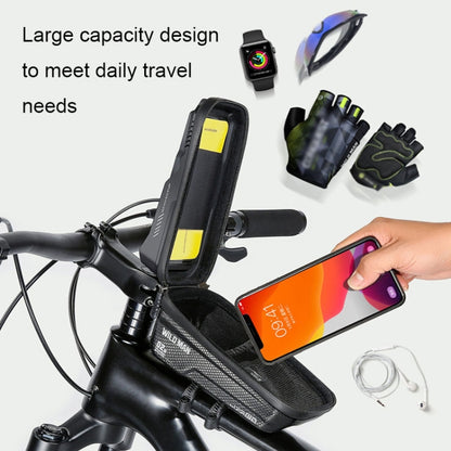 WILD MAN XT2S 1L EVA Hard Shell Mountain Bike Front Beam Bag Cycling Waterproof Phone Bag, XT2S