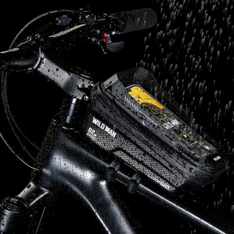 WILD MAN XT2S 1L EVA Hard Shell Mountain Bike Front Beam Bag Cycling Waterproof Phone Bag, XT2S