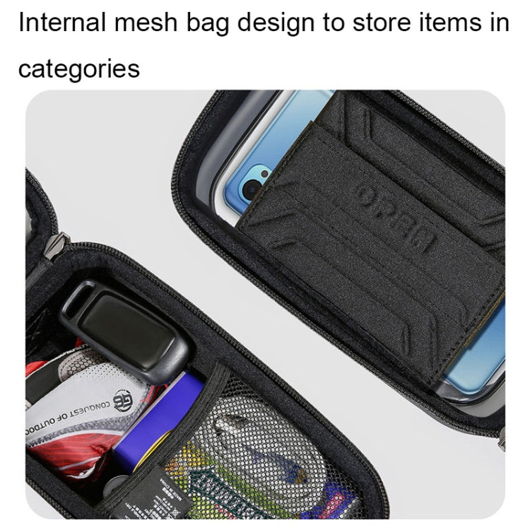 WILD MAN ES12 1L Mountain Bike Front Beam Bag Bicycle Waterproof Phone Saddle Bag, ES12 (Black), ES12 (Red), ES12 (Grey), ES12 (Blue)