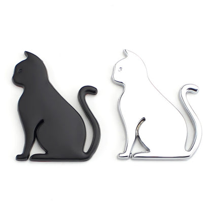 3D Cute Car Decoration Body Scratch Blocking Sticker, Black Cat, Silver Cat, Black Puppy, Silver Puppy