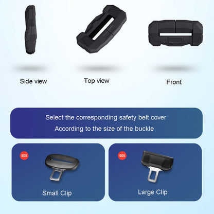Car Seatbelt Buckle Protective Cover Anti Scratch Silicone Protector For Safety Belt Plugs, Large, Small