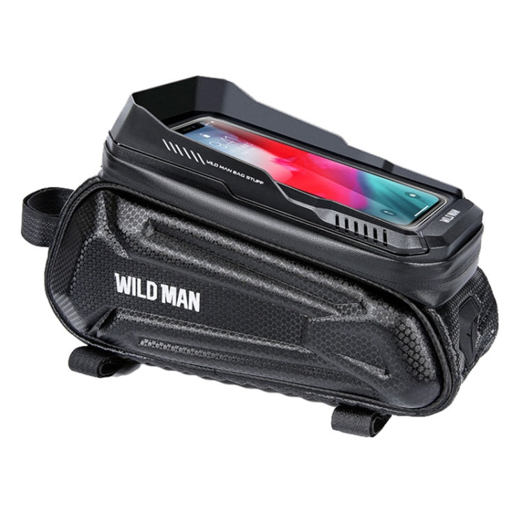 WILD MAN XT5 1.2L EVA Hard Shell Bike Front Beam Bag Touch Screen Phone Waterproof Bag, XT5 (Twill), XT5 (Solar)