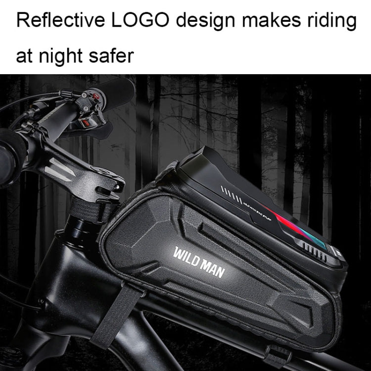 WILD MAN XT5 1.2L EVA Hard Shell Bike Front Beam Bag Touch Screen Phone Waterproof Bag, XT5 (Twill), XT5 (Solar)