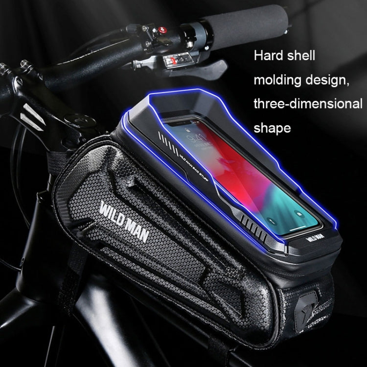 WILD MAN XT5 1.2L EVA Hard Shell Bike Front Beam Bag Touch Screen Phone Waterproof Bag, XT5 (Twill), XT5 (Solar)