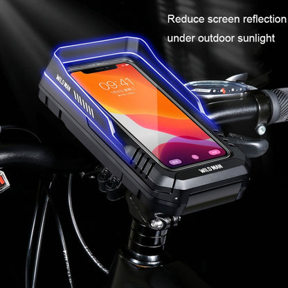 WILD MAN FK4 0.5L EVA Hard Shell Bicycle Waterproof Case Handlebar Phone Touch Screen Holder, FK4