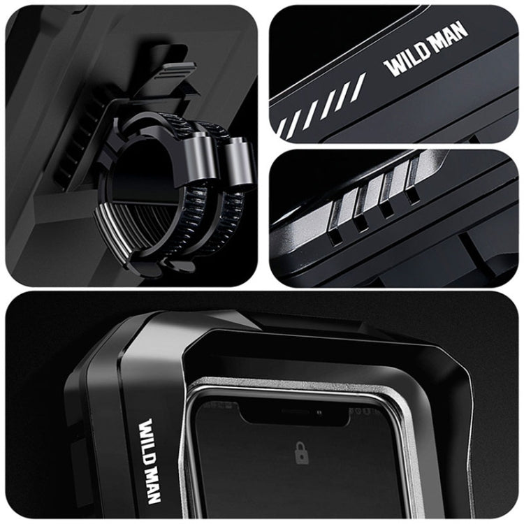 WILD MAN FK4 0.5L EVA Hard Shell Bicycle Waterproof Case Handlebar Phone Touch Screen Holder, FK4