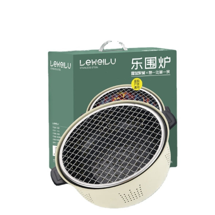 Charcoal Grill Stainless Steel Outdoor Camping Cooking Tea Around The Stove Barbecue Stove, Style B