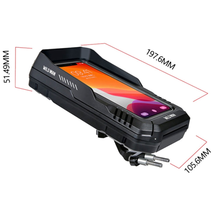 WILD MAN FK1 0.5L Mountain Bike Waterproof Phone Touch Screen Handlebar Bag Bike Holder Bag, FK1