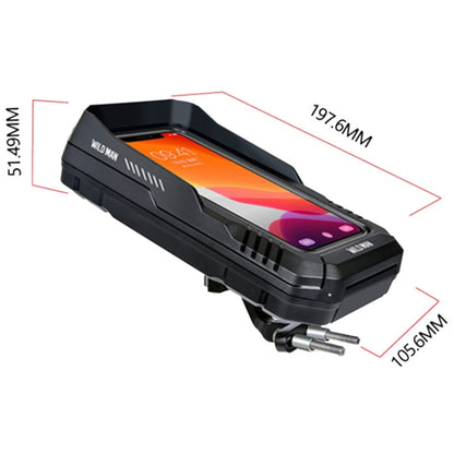 WILD MAN FK1 0.5L Mountain Bike Waterproof Phone Touch Screen Handlebar Bag Bike Holder Bag, FK1