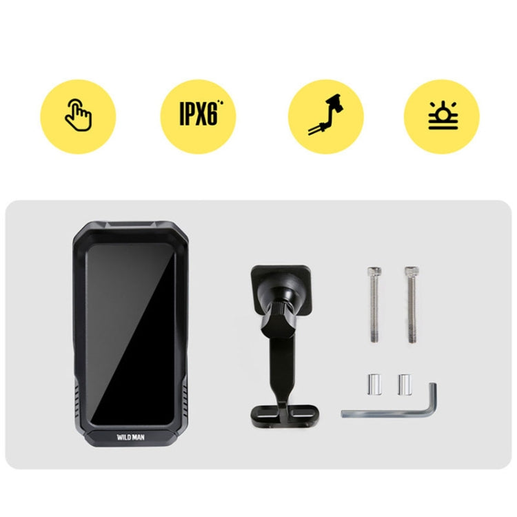 WILD MAN FK1 0.5L Mountain Bike Waterproof Phone Touch Screen Handlebar Bag Bike Holder Bag, FK1