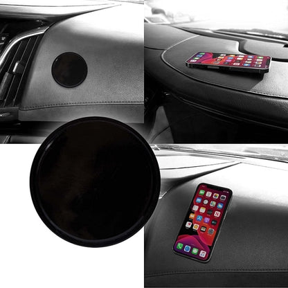 10pcs Vehicle Round Strong Sticky Non-slip PU Mat, 8cm