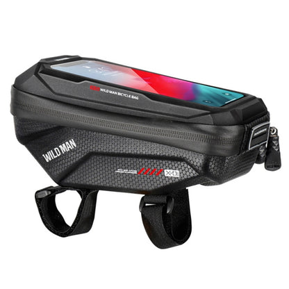 WILD MAN X1 1L EVA Hard Shell Bicycle Phone Touch Screen Handlebar Bag Waterproof Cycling Bag, X1 1L (Red)