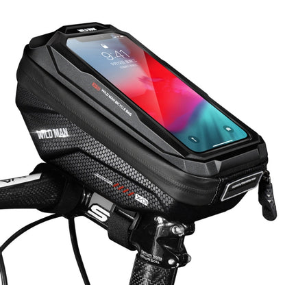 WILD MAN X1 1L EVA Hard Shell Bicycle Phone Touch Screen Handlebar Bag Waterproof Cycling Bag, X1 1L (Red)