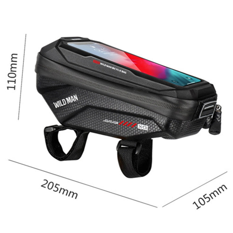WILD MAN X1 1L EVA Hard Shell Bicycle Phone Touch Screen Handlebar Bag Waterproof Cycling Bag, X1 1L (Red)