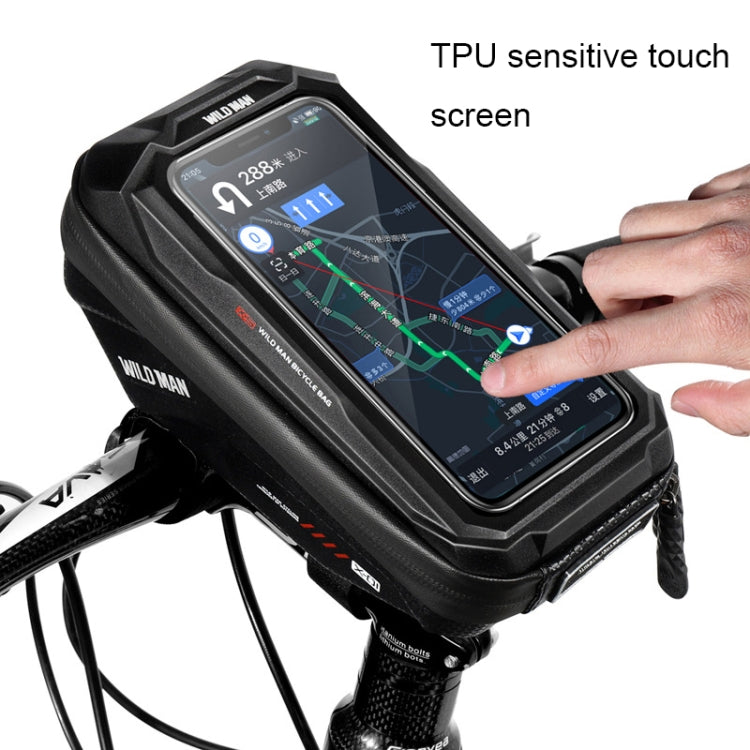 WILD MAN X1 1L EVA Hard Shell Bicycle Phone Touch Screen Handlebar Bag Waterproof Cycling Bag, X1 1L (Red)