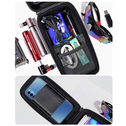 WILD MAN MS66 1.2L EVA Hard Shell Bicycle Front Beam Bag Cycling Touch Screen Phone Bag, MS66