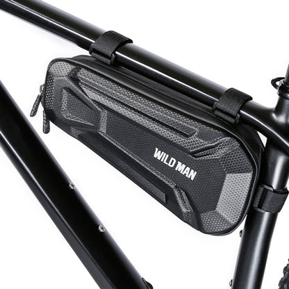 WILD MAN XT9 1.8L EVA Hard Shell Bike Front Beam Triangle Bag Electric Vehicle Waterproof Bag, XT9 (Sun), XT9 (Twill)