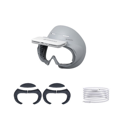 For PICO 4 Hibloks VR Glasses Face Cushion Protector Pad With Fan, 1pc PU Cotton, 2pcs PU Cotton, 1pc Ice Silk, 2pcs Ice Silk
