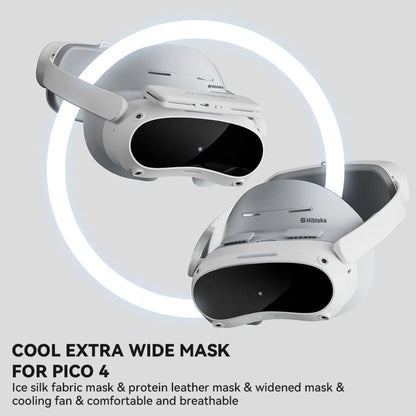 For PICO 4 Hibloks VR Glasses Face Cushion Protector Pad With Fan, 1pc PU Cotton, 2pcs PU Cotton, 1pc Ice Silk, 2pcs Ice Silk