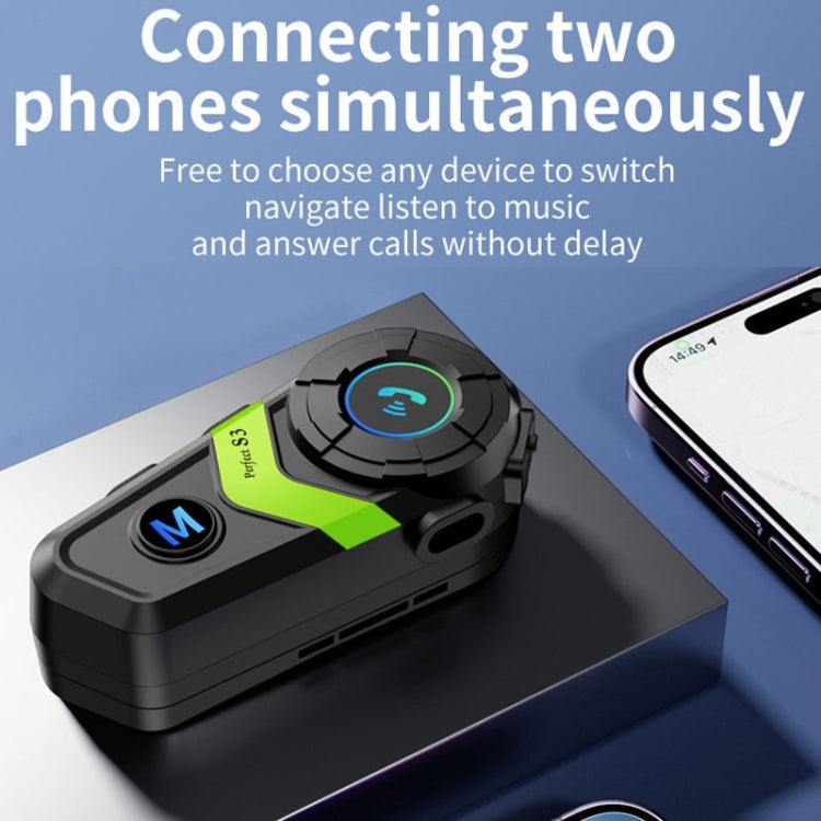 S3 Motorcycle Helmet Bluetooth Headset For Full and Half Helmets