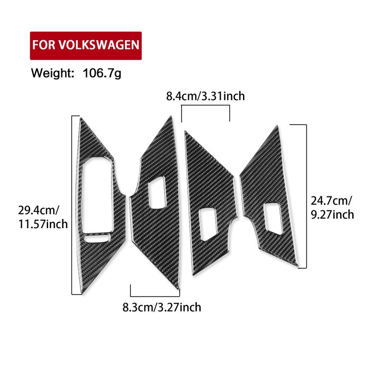 For Volkswagen Sagitar 2019-2023 4pcs /Set Left-hand Drive Lift Button Sticker