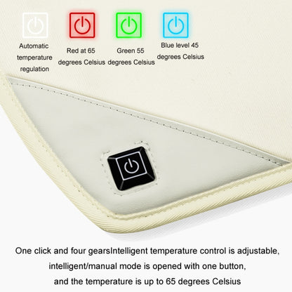 Car USB Heated Seat Cushion Winter Plush Child Seat Pad, 90x32cm