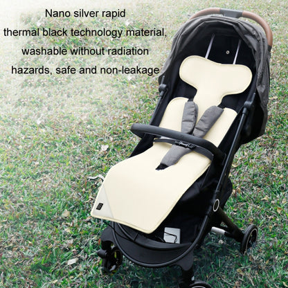Car USB Heated Seat Cushion Winter Plush Child Seat Pad, 90x32cm