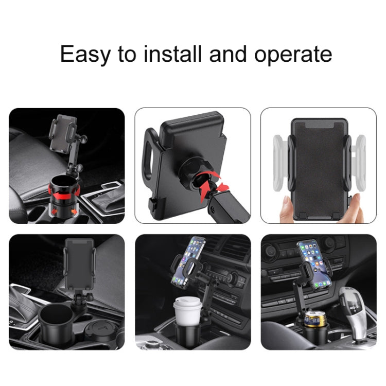 2 in 1 Car Mobile Phone Holder Multifunctional Water Cup Beverage Holder