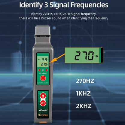 Komshine Fiber Optic Identifier Optical Cable Signal Direction Identifier With VFL Red Light 10mW, KFI-40V