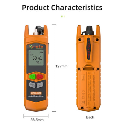 Komshine High Precision Optical Power Meter Mini Fiber Optic Light Attenuation Tester With LED, A-G/-70dBM to +6DBM, C-G/-50DBM to +26DBM, A-L/-70dBM to +6DBM, C-L/-50DBM to +26DBM