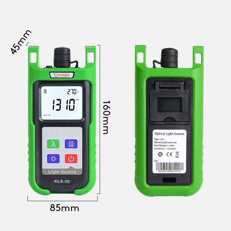 Komshine Handheld Laser Light Source Fiber Tester with LED Backlight, KLS-35-S, KLS-35-M, KLS-35-MS, KLS-35-PON