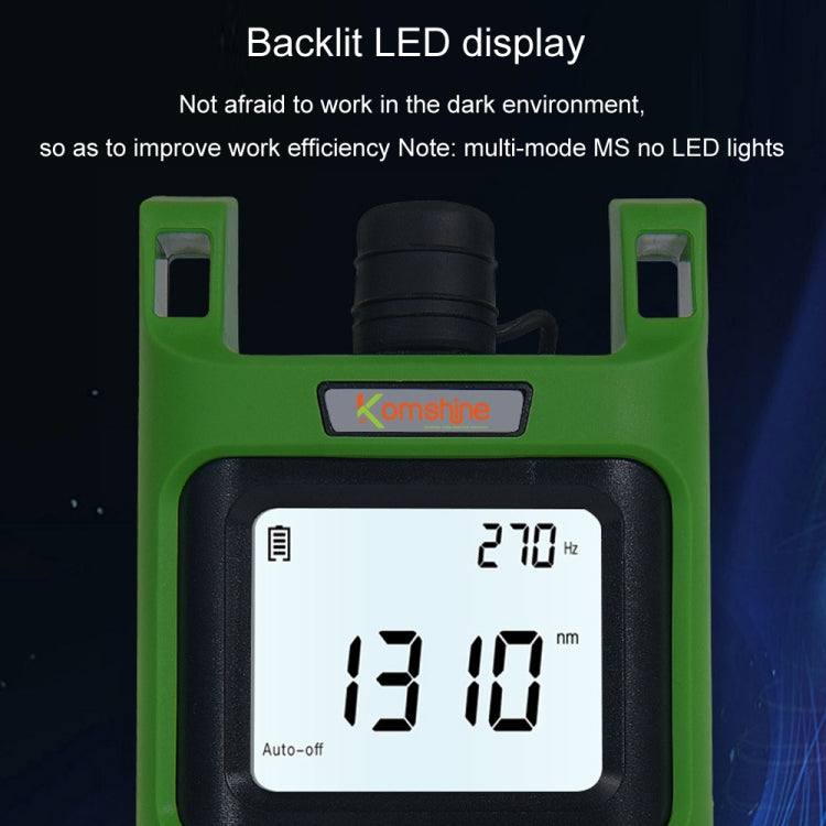 Komshine Handheld Laser Light Source Fiber Tester with LED Backlight, KLS-35-S, KLS-35-M, KLS-35-MS, KLS-35-PON
