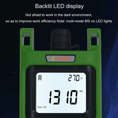 Komshine Handheld Laser Light Source Fiber Tester with LED Backlight, KLS-35-S, KLS-35-M, KLS-35-MS, KLS-35-PON