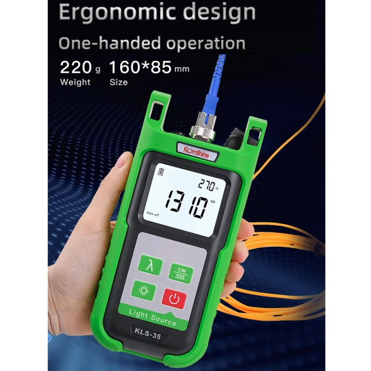 Komshine Handheld Laser Light Source Fiber Tester with LED Backlight, KLS-35-S, KLS-35-M, KLS-35-MS, KLS-35-PON