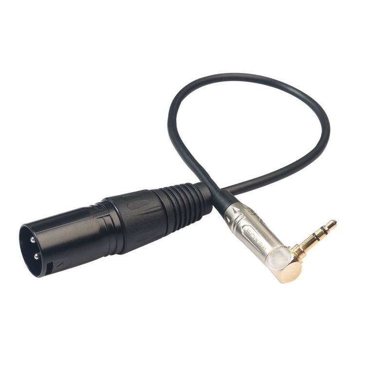 0.3m 90 Degree 3.5mm Stereo TRS Male to XLR 3Pin Male Audio Cable